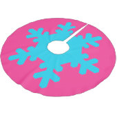 Merry Kerstsnowflake Pattern Blue Pink Kerstboom Rok (Gekanteld)