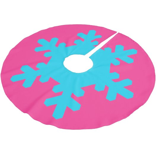 Merry Kerstsnowflake Pattern Blue Pink Kerstboom Rok (Gekanteld)