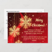Merry kerstsnowflake Real Estate Feestdagenkaart (Voorkant / Achterkant)
