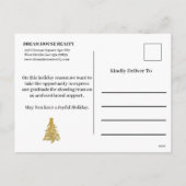 Merry kerstsnowflake Real Estate Feestdagenkaart (Achterkant)