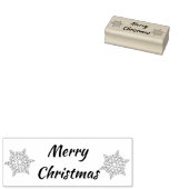 Merry Kerstsnowflake Rubber Stamp Rubberstempel (Gestempeld)