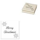 Merry Kerstsnowflake Rubber Stamp Rubberstempel (Gestempeld)
