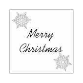 Merry Kerstsnowflake Rubber Stamp Rubberstempel (Afrduk)