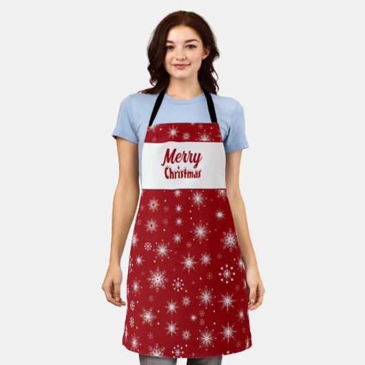 Merry Kerstsnowflake Schort (Gedragen)