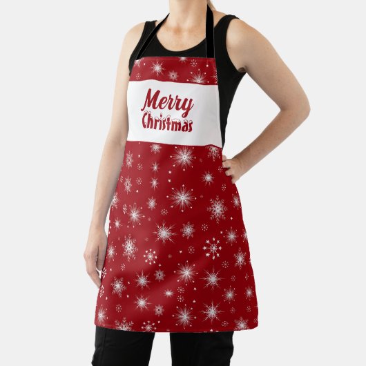 Merry Kerstsnowflake Schort (Insitu)