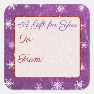Merry kerstsnowflake van en naar stickers
