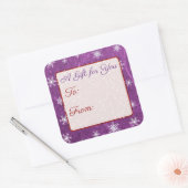 Merry kerstsnowflake van en naar stickers (Envelop)