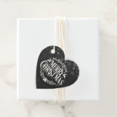 Merry Kerstsnowflakes Boho Chalkboard Bedankjes Labels (In situ)