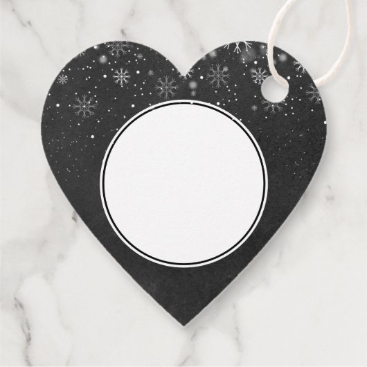 Merry Kerstsnowflakes Boho Chalkboard Bedankjes Labels (Achterkant)