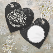 Merry Kerstsnowflakes Boho Chalkboard Bedankjes Labels