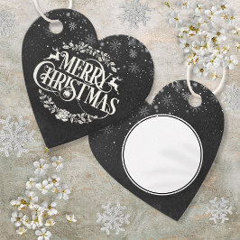 Merry Kerstsnowflakes Boho Chalkboard Bedankjes Labels