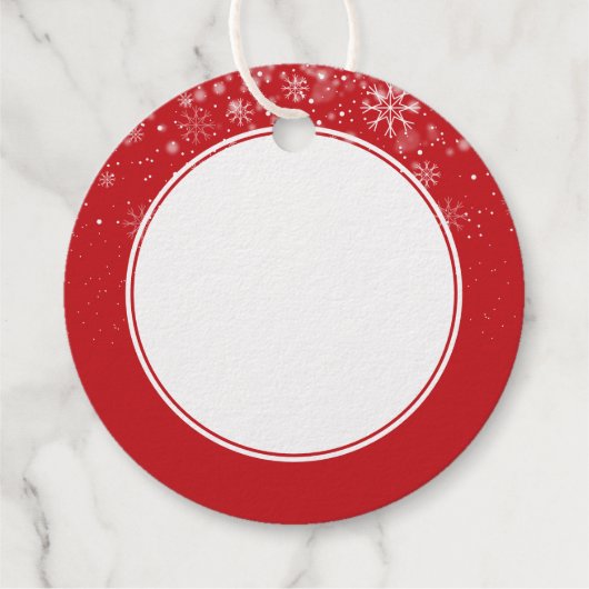 Merry kerstsnowflakes, gepersonaliseerd bedankjes labels (Achterkant)