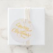 Merry kerstsnowflakes, gepersonaliseerd bedankjes labels (Met doos)