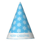 Merry kerstsnowflakes, gepersonaliseerd feesthoedjes (Voorkant)