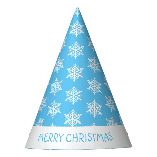 Merry kerstsnowflakes, gepersonaliseerd feesthoedjes (Voorkant)