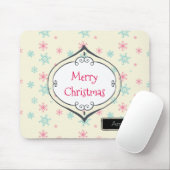 Merry kerstsnowflakes Gepersonaliseerd Muismat (Met muis)