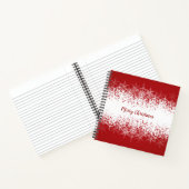 Merry Kerstsnowflakes Red Notitieboek (Binnen)