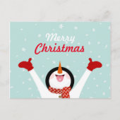 Merry kerstsnowman Briefkaart (Voorkant)