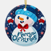Merry kerstsnowman Ornament (Voorkant)