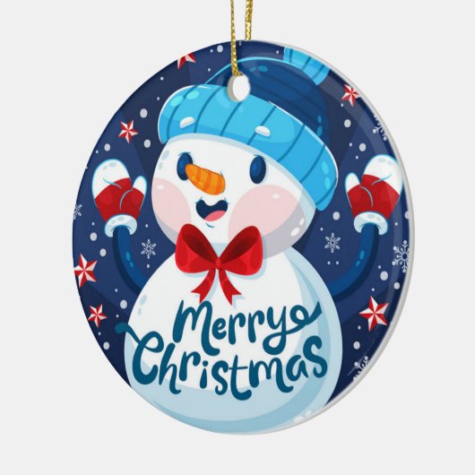Merry kerstsnowman Ornament (Links)