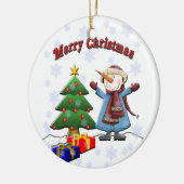 Merry Kerstsnowman Ornament (Links)