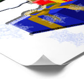 Merry kerstsnowman Poster (Hoek)