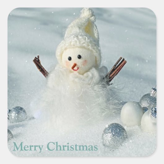 Merry Kerstsnowman Stickers (Voorkant)