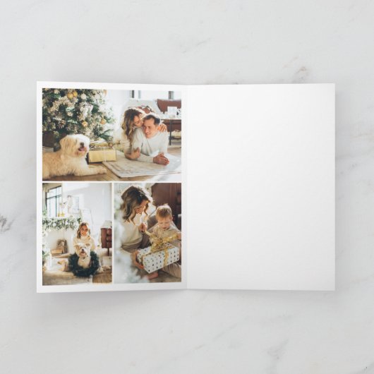 Merry Kerstsnowy Owl Gepersonaliseerd Feestdagen Kaart (Binnen)