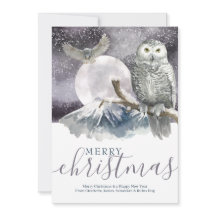 Merry Kerstsnowy Owl Gepersonaliseerd
