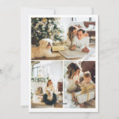 Merry Kerstsnowy Owl Gepersonaliseerd Feestdagenkaart (Achterkant)