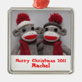Merry KerstSock Monkey Ornament (Voorkant)