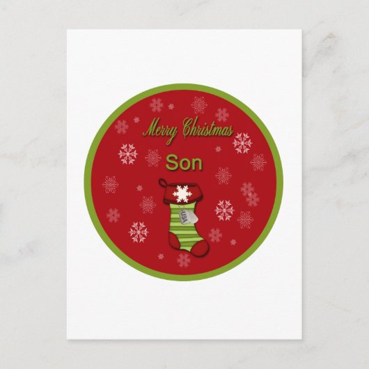 Merry KerstSon Feestdagenkaart (Voorkant)