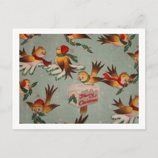 Merry Kerstsparrows Feestdagenkaart (Voorkant)