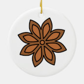 Merry kerstspecices food star anijs keramisch ornament (Achterkant)