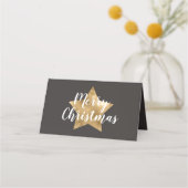 Merry kerstStar Brown Plaatskaartje (Achterkant)