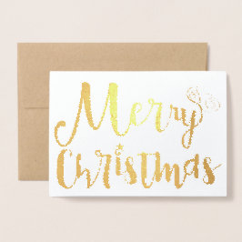 Merry kerstStar Holiday Typografie Gold Foil Folie Kaarten