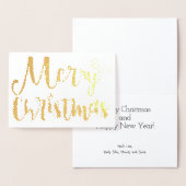 Merry kerstStar Holiday Typografie Gold Foil Folie Kaarten (Display)