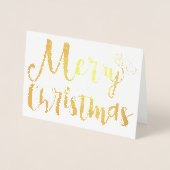 Merry kerstStar Holiday Typografie Gold Foil Folie Kaarten (Voorkant)