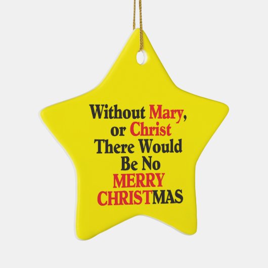 Merry kerstStar-Ornament Keramisch Ornament (Rechts)