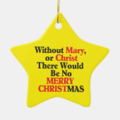 Merry kerstStar-Ornament Keramisch Ornament (Voorkant)