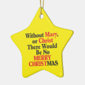 Merry kerstStar-Ornament Keramisch Ornament (Links)