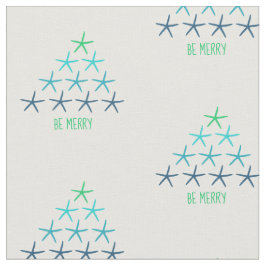 Merry KerstStarfish Fabric Stof