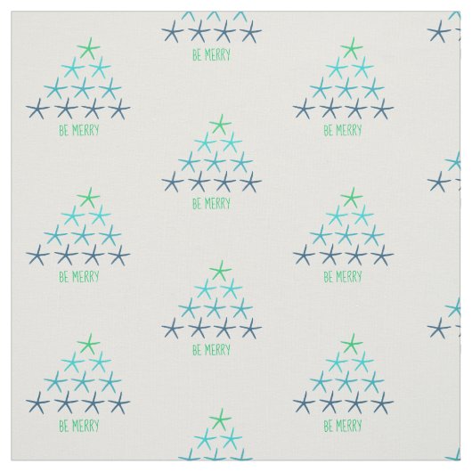 Merry KerstStarfish Fabric Stof (Swatch)