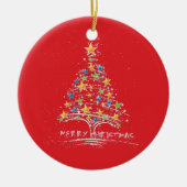 Merry KerstStarry Tree Ornament (Voorkant)
