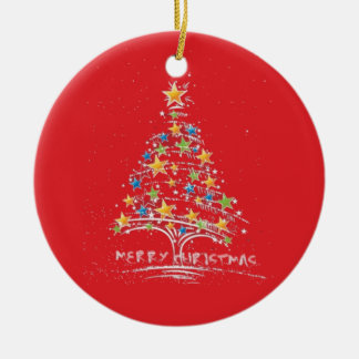 Merry KerstStarry Tree Ornament