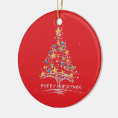 Merry KerstStarry Tree Ornament (Links)