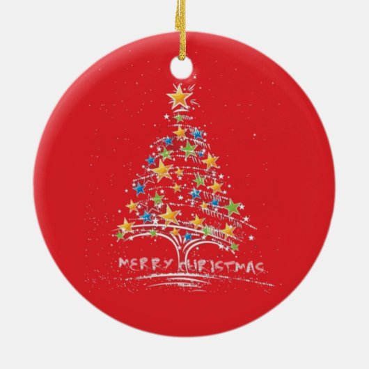 Merry KerstStarry Tree Ornament (Achterkant)