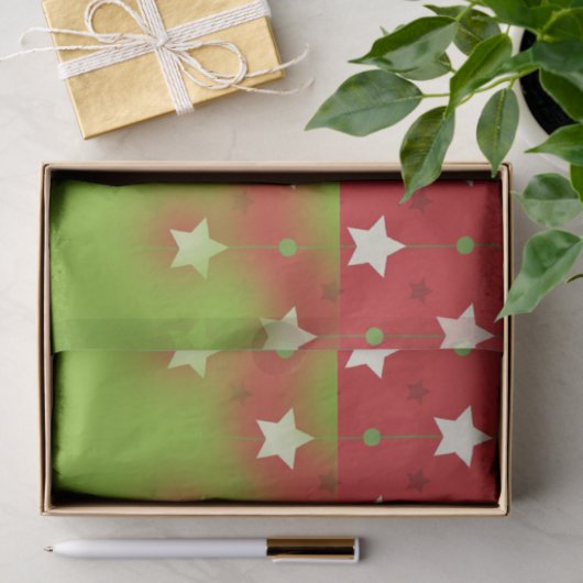 Merry Kerststars Pattern Tissuepapier (Geschenk)