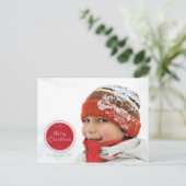 Merry Kerststempel Holiday Foto Briefkaart (Staand voorkant)