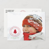 Merry Kerststempel Holiday Foto Briefkaart (Voorkant / Achterkant)